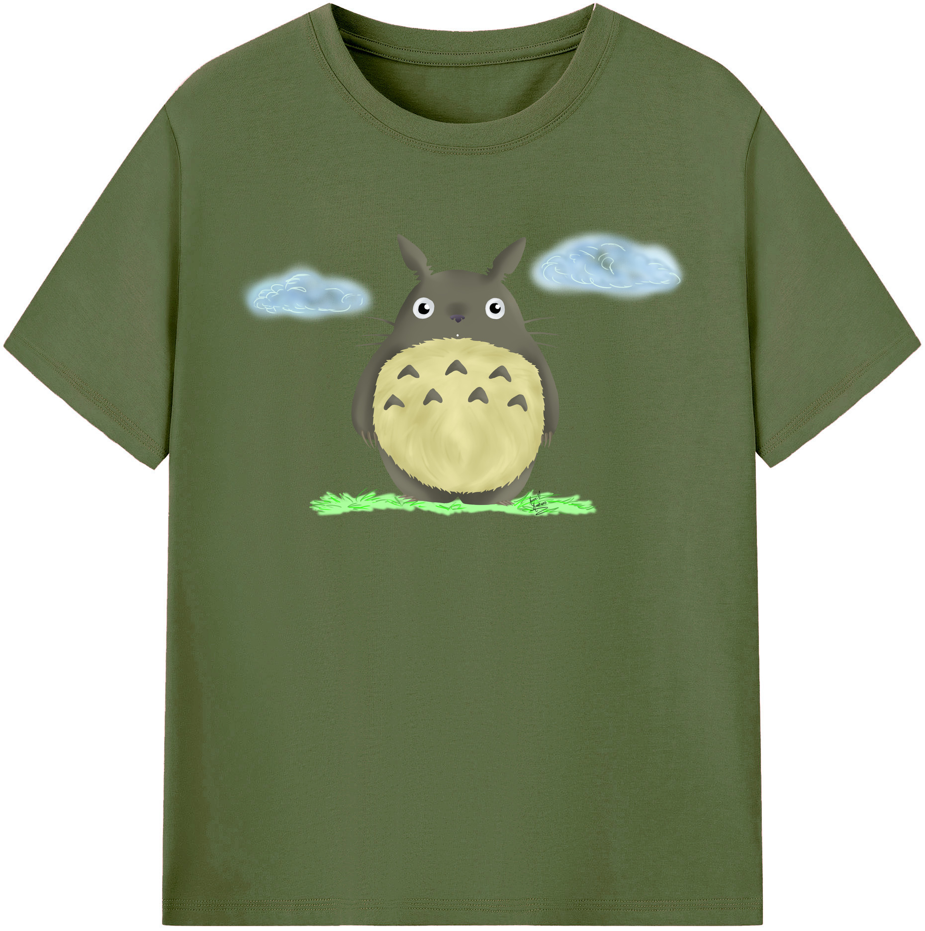 （画像用） となりのトトロ 草壁メイ 草壁サツキ My Neighbor Totoro Satsuki Kusakabe Mei Kusakabe 綿100％半袖Tシャツ（フロントプリント）